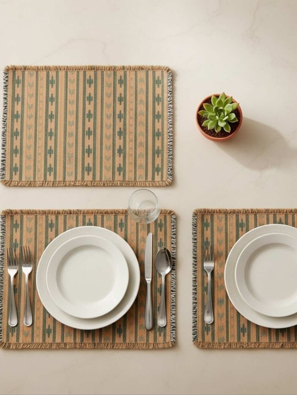 Southwestern Woven Placemats – Set of 2 | Desert Chic Boho Style